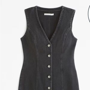 Abercrombie Mara Vest black denim dress